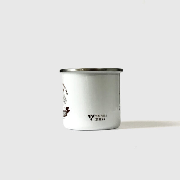 Taza de Peltre. <br/>Valentino Blanco y Negro - Imagen 2