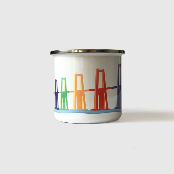 Taza de Peltre. <br/>Maracaibo fondo blanco - Imagen 2