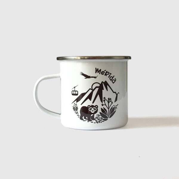 Taza de Peltre. <br/> Mérida blanco y negro - Imagen 3