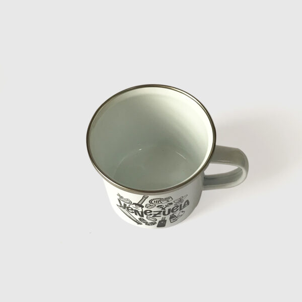 Taza de Peltre. <br/>Íconos de Venezuela Blanco y Negro - Imagen 4
