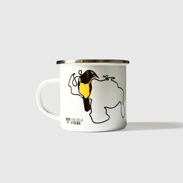 Taza de Peltre. <br/>Turpial Borde Plateado - Imagen 3