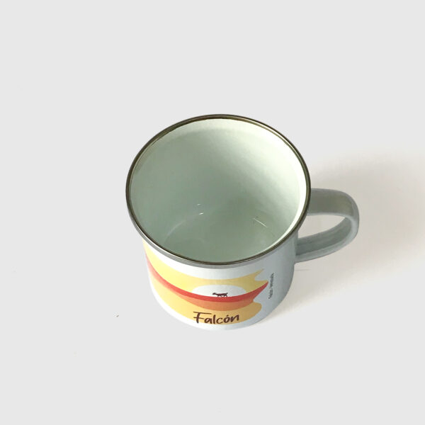 Taza de Peltre. <br/>Falcón Naranja - Imagen 4