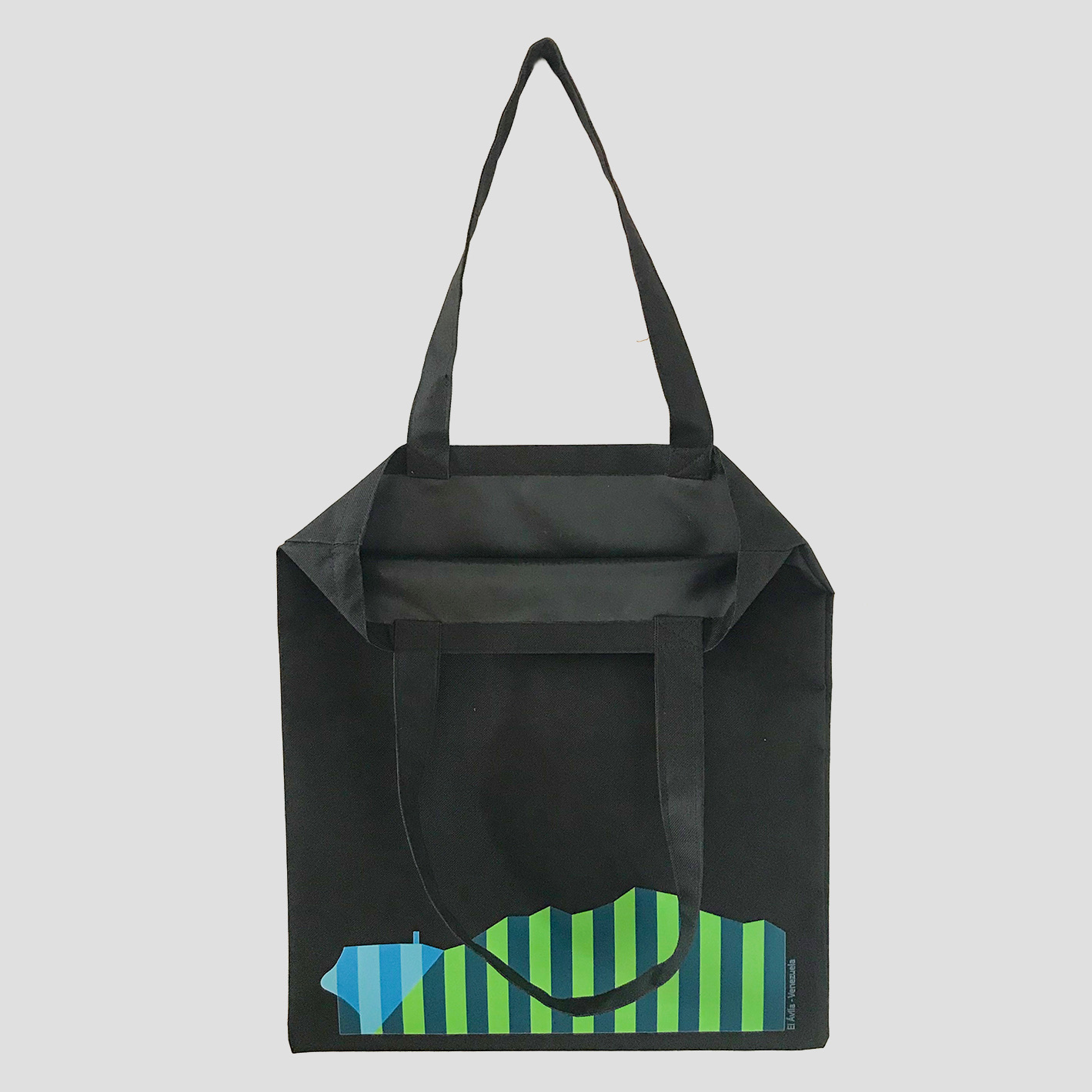Tote Bag Loneta Impermeable Negra <br> Ávila - Imagen 2