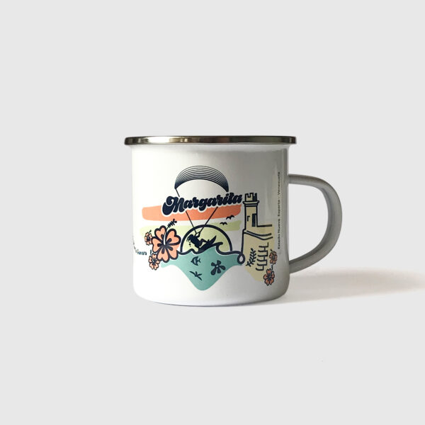 Taza de Peltre. <br/>Margarita Colores Pasteles