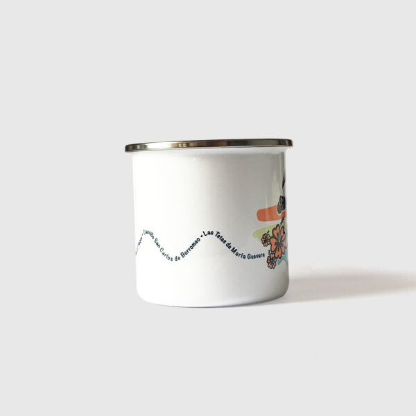 Taza de Peltre. <br/>Margarita Colores Pasteles - Imagen 2