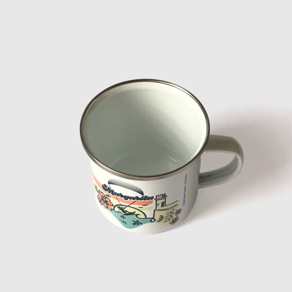 Taza de Peltre. <br/>Margarita Colores Pasteles - Imagen 4