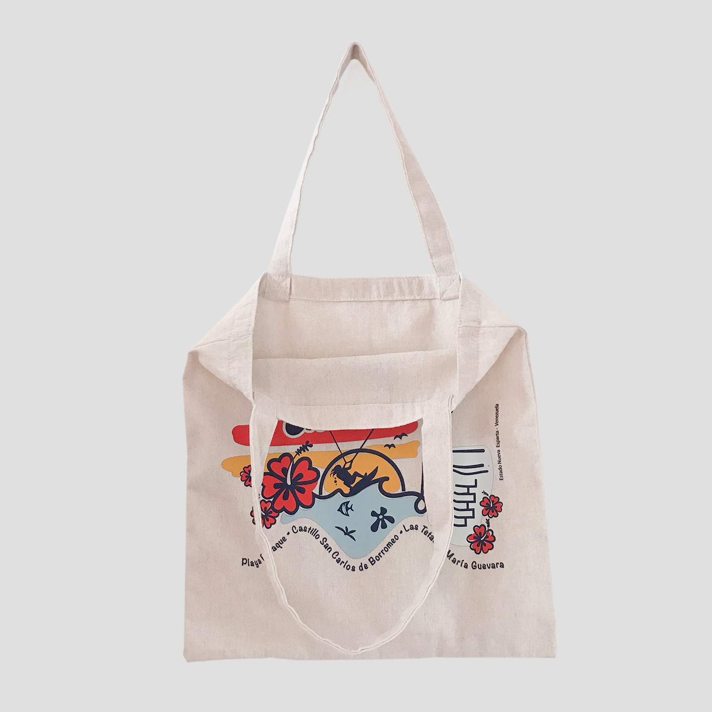 Tote Bag Lienzo Algodonado <br>Margarita Full Color - Imagen 2