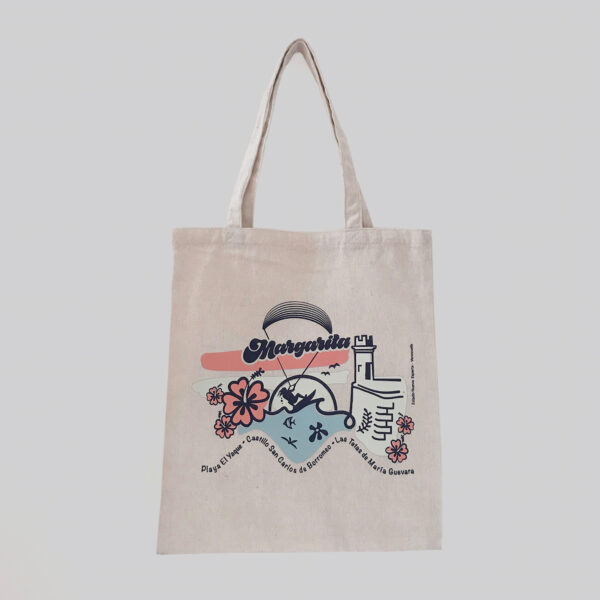Tote Bag Lienzo Algodonado <br>Margarita Colores Pasteles