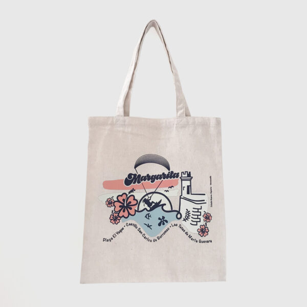Tote Bag Lienzo Algodonado <br>Margarita Colores Pasteles