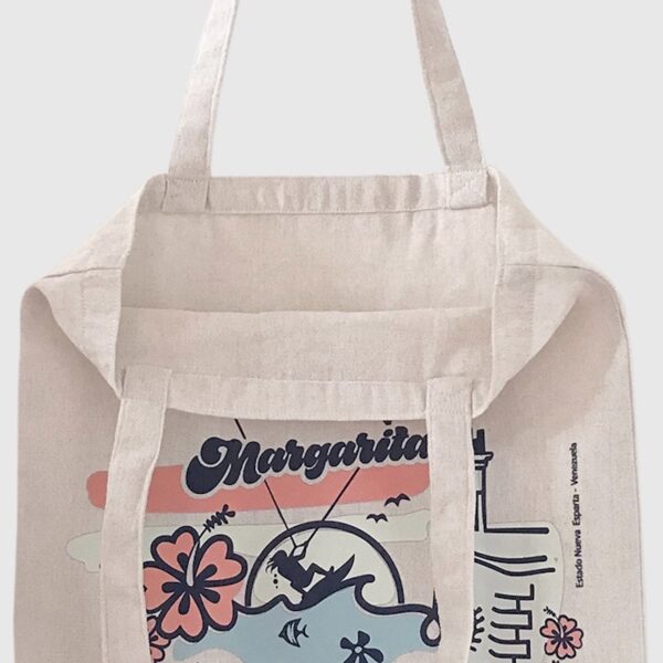 Tote Bag Lienzo Algodonado <br>Margarita Colores Pasteles - Imagen 2