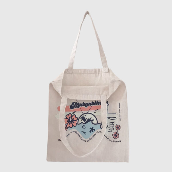 Tote Bag Lienzo Algodonado <br>Margarita Colores Pasteles - Imagen 2