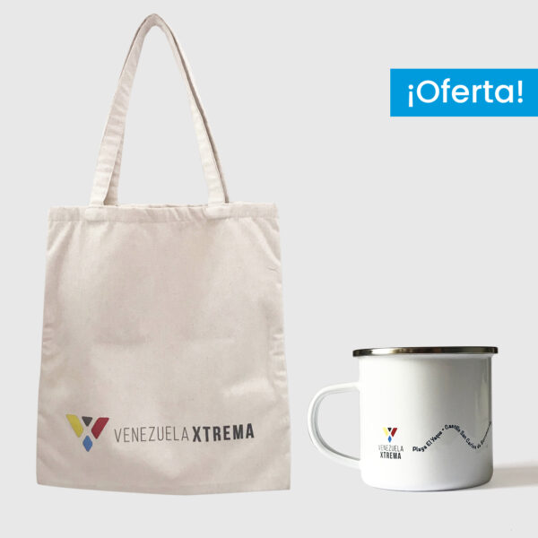Combo Margarita  <br> Tote Bag Lienzo crudo full color + <br> Taza de peltre full color - Imagen 3