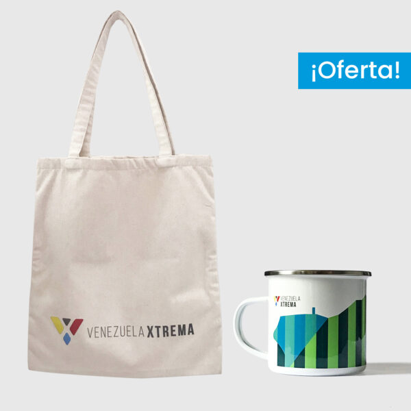 Combo Capital  <br> Tote Bag Lienzo crudo Ávila + <br> Taza de peltre Ávila - Imagen 3