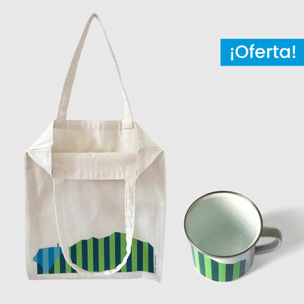 Combo Capital  <br> Tote Bag Lienzo crudo Ávila + <br> Taza de peltre Ávila - Imagen 2
