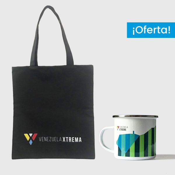 Combo Capital  <br> Tote Bag Loneta negra Ávila + <br> Taza de peltre Ávila - Imagen 3