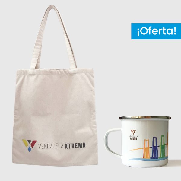 Combo Zulia  <br> Tote Bag Lienzo Algodonado Zulia + <br> Taza de peltre Zulia Fondo Blanco - Imagen 3