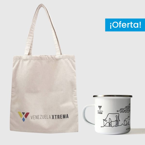 Combo Llanos  <br> Tote Bag Lienzo Algodonado Llanos full color + <br> Taza de peltre Llanos un color - Imagen 3