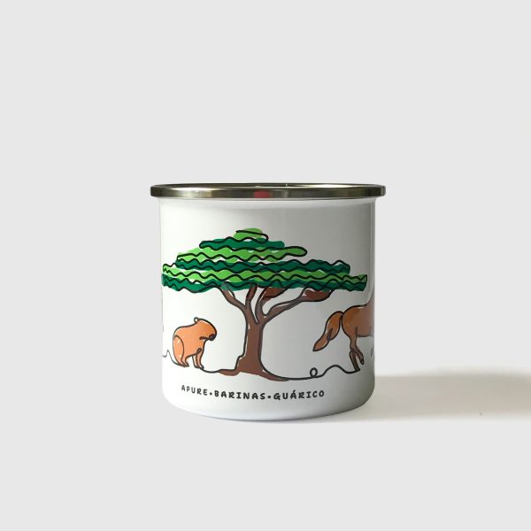 Taza de Peltre. <br/>Llanos Venezolanos Full Color - Imagen 2
