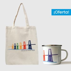 Combo Zulia  <br> Tote Bag Lienzo Algodonado Zulia + <br> Taza de peltre Zulia Fondo Blanco