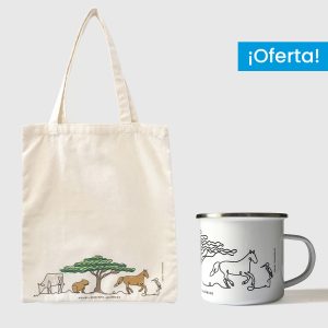 Combo Llanos  <br> Tote Bag Lienzo Algodonado Llanos full color + <br> Taza de peltre Llanos un color