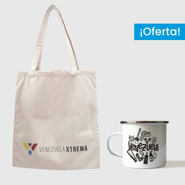 Combo Iconos  <br> Tote Bag Lienzo Algodonado Iconos full color + <br> Taza de peltre Iconos blanco y negro - Imagen 3