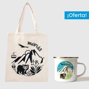Combo Mérida <br> Tote Bag Lienzo Algodonado Mérida + <br> Taza de peltre full color