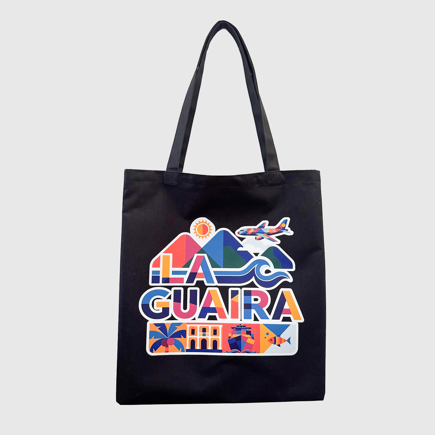 Tote Bag Loneta Impermeable Negra<br>La Guaira